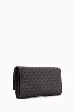 EMPORIO ARMANI MONOGRAM FLAP WALLET B16