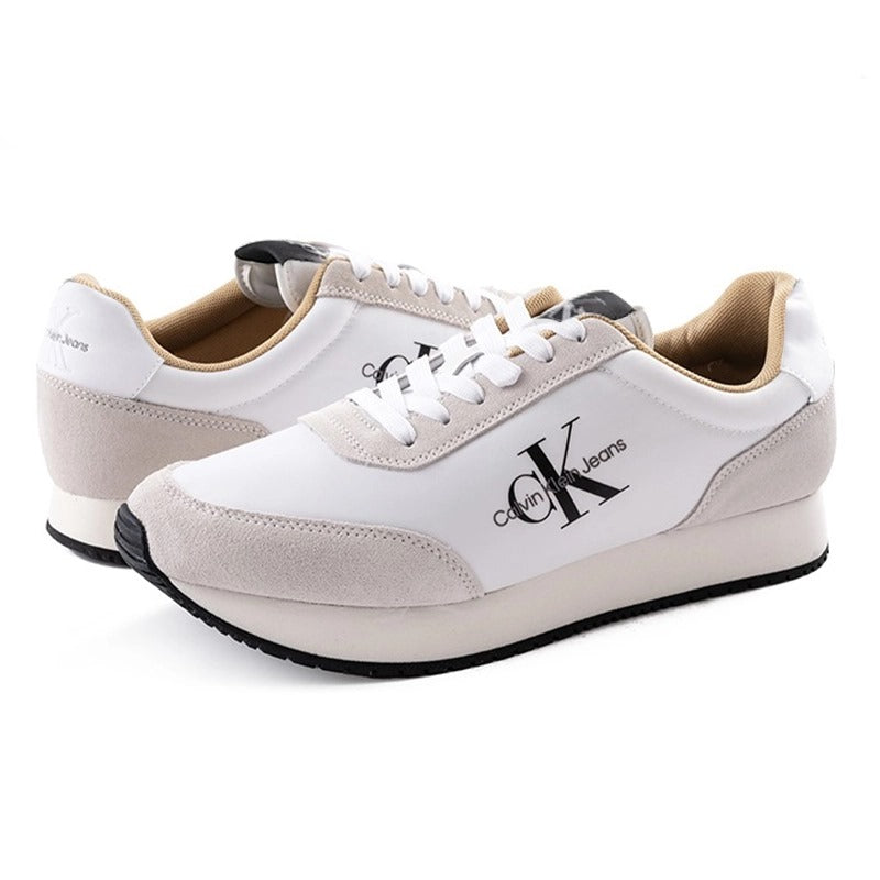 CALVIN KLEIN RETRO RUNNER LACE UP SNEAKER CKM40