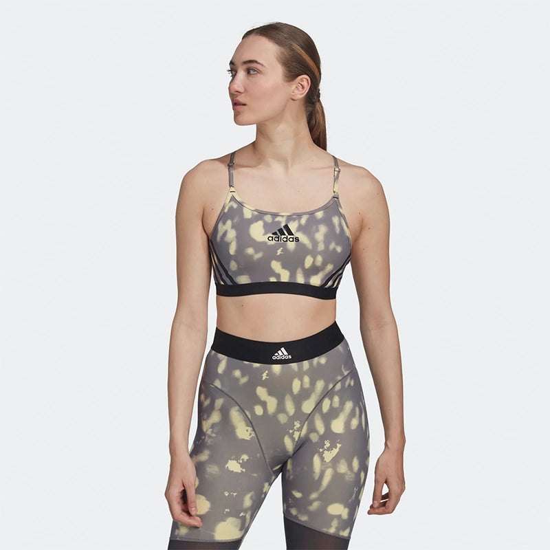 ADIDAS AEROREACT LIGHT-SUPPORT HYPERGLAM PRINTED BRA HJ9693