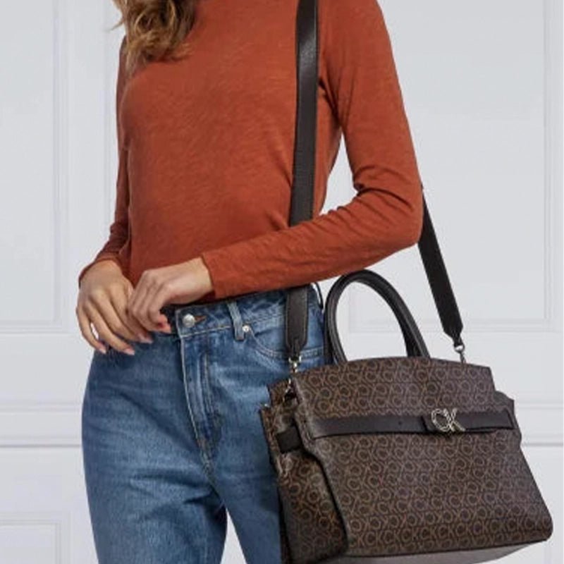 CALVIN KLEIN RE - LOCK HANDBAG - BROWN - CB2 - Runner