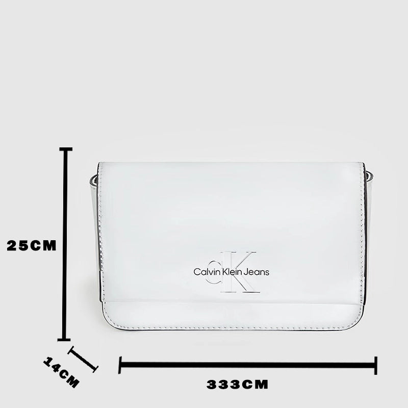 Calvin Klein Sculpted Logo-Shoulderbag-White- CB35