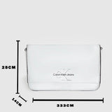 Calvin Klein Sculpted Logo-Shoulderbag-White- CB35