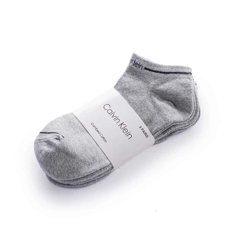 CALVIN KLEIN COTTON ANKLE 3-PACK SOCKS SU21