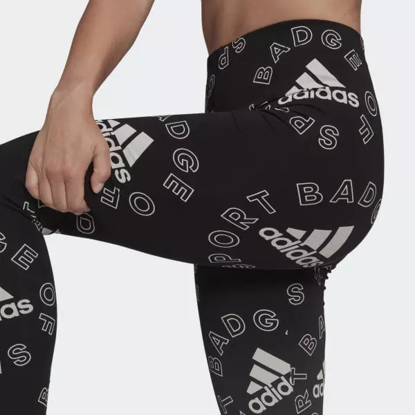 Buy adidas Logo Print Leggings with Elasticated Waistband Online