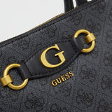 GUESS Izzy Status Logo Detailed Satchel Bag - GREY - GB37 - Runner