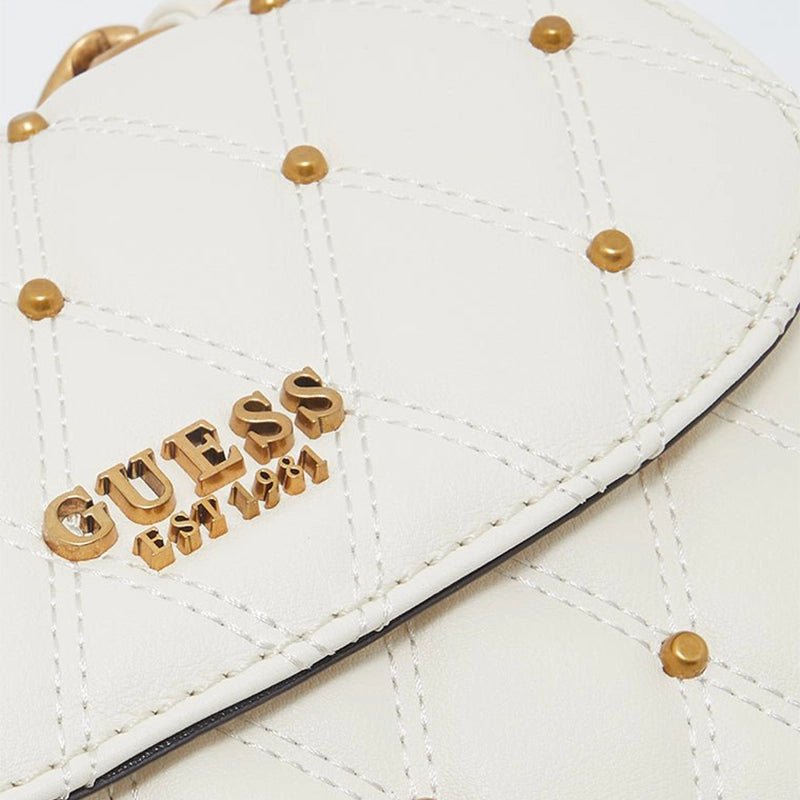 GUESS Triana Logo Detailed Shoulder Bag - WHITE - GB19 - Runner