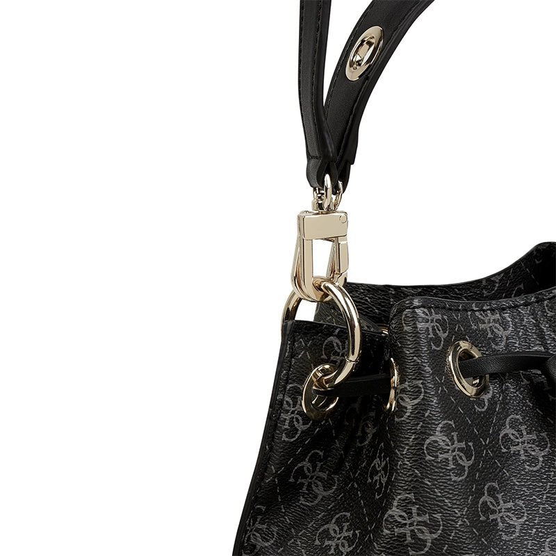 GUESS WASHINGTON - DRAWSTRING - BUCKET - BAG - BLACK - GB4 - Runner