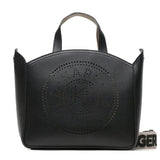 KARL LEGERFELD PARIS CIRCLE PERFORATED TOTE BLACK B129