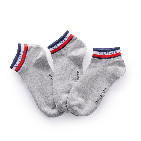 TOMMY HILFIGER COTTON ANKLE 3-PACK SOCKS SU30