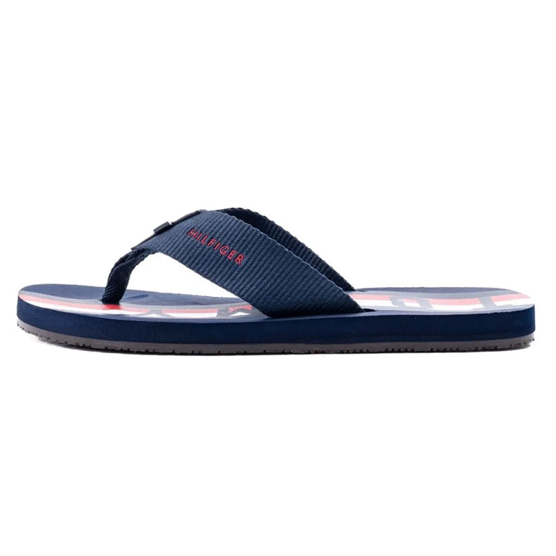 TOMMY HILFIGER LOGO FLIP FLOP Navy Slipper  SL-57