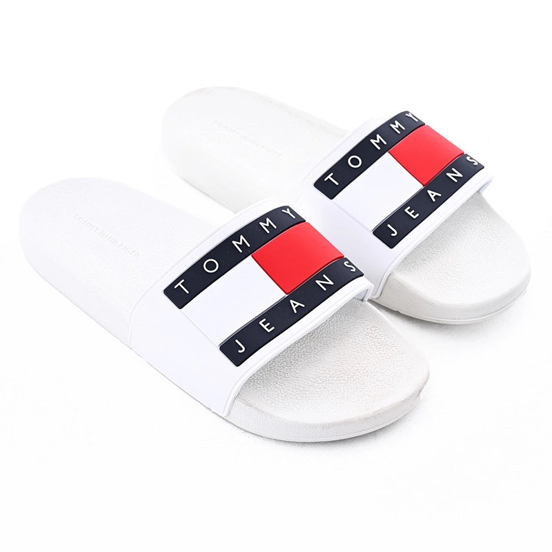 Tommy Hilfiger Jeans EARHTY White Slipper #SL-02