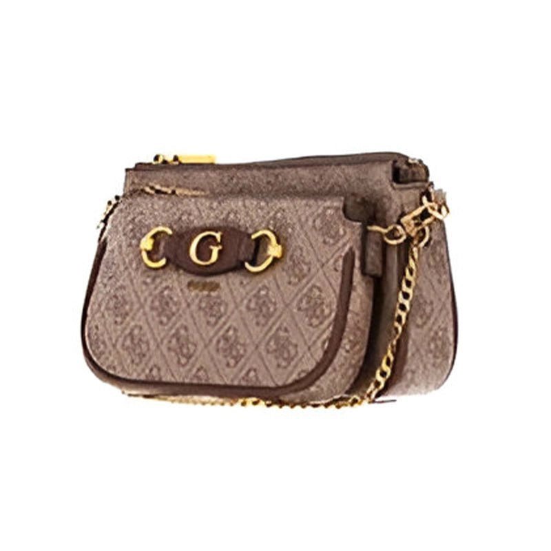 GUESS Izzy Double Pouch - Brown - GB52 - Runner