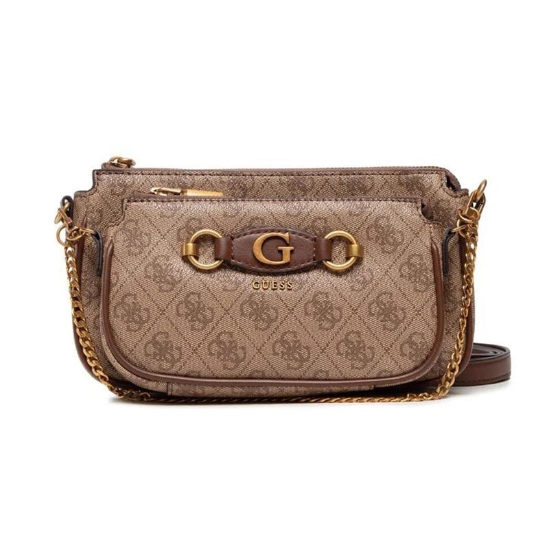 GUESS Izzy Double Pouch - Brown - GB52 - Runner