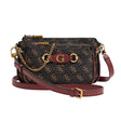 GUESS Izzy Double Pouch Crossbody BAG - BROWN - B20 - Runner