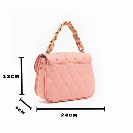 GUESS Triana Logo Detailed Shoulder Bag - ROSE - GB18 - Runner