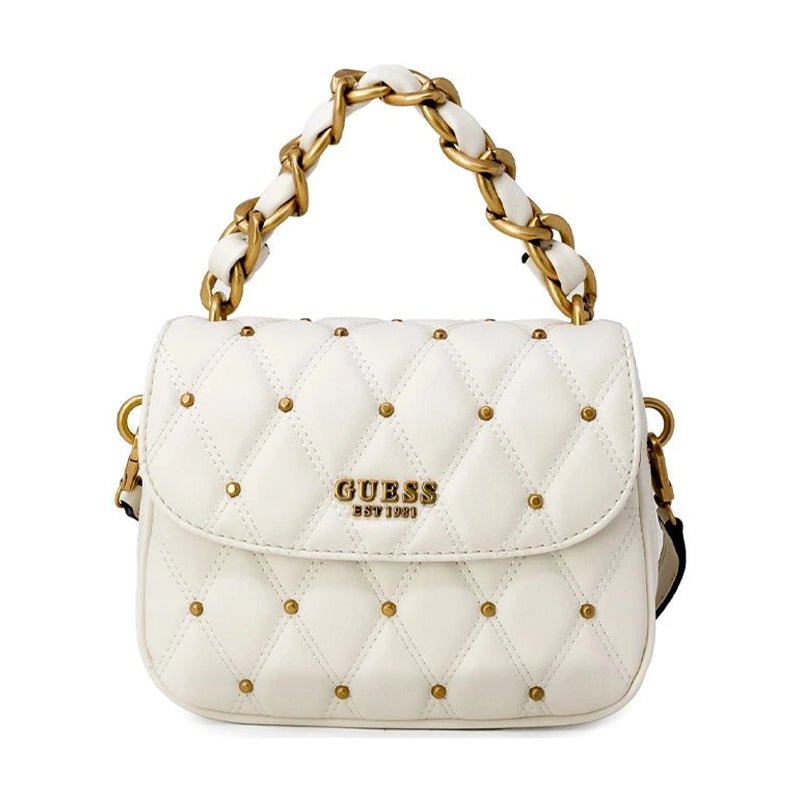 GUESS Triana Logo Detailed Shoulder Bag - WHITE - GB19 - Runner