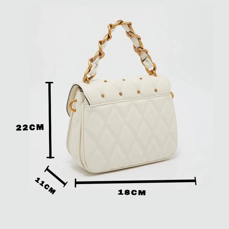 GUESS Triana Logo Detailed Shoulder Bag - WHITE - GB19 - Runner