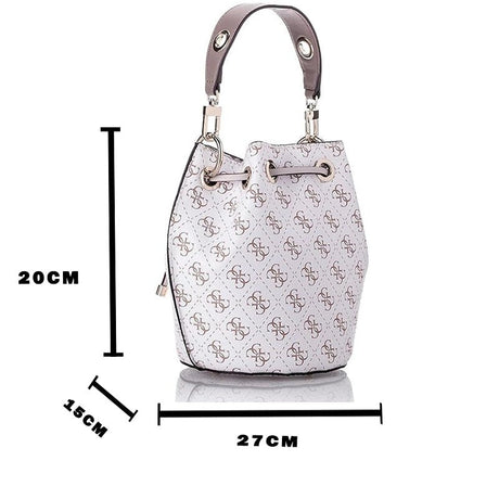 GUESS WASHINGTON - DRAWSTRING - BUCKET - BAG - WHITE - GB2 - Runner