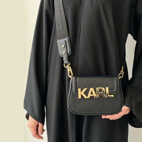 Karl Lagerfeld Letters Empossed - Shoulderbag - Black - KB18 - Runner