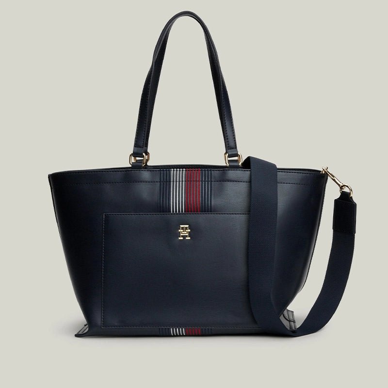 Tommy Hilfiger Corporate TH Monogram Tote - Shoulderbag - Navy - TB38 - Runner