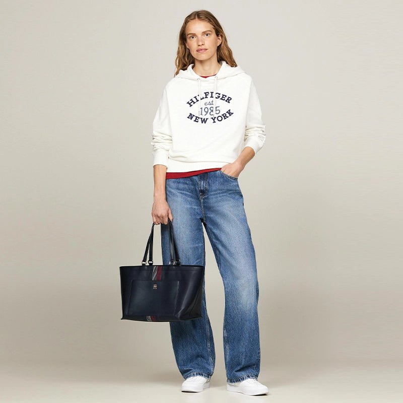 Tommy Hilfiger Corporate TH Monogram Tote - Shoulderbag - Navy - TB38 - Runner