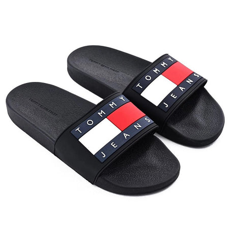 Tommy Hilfiger Jeans EARTHY Black Slipper #SL - 03 - Runner