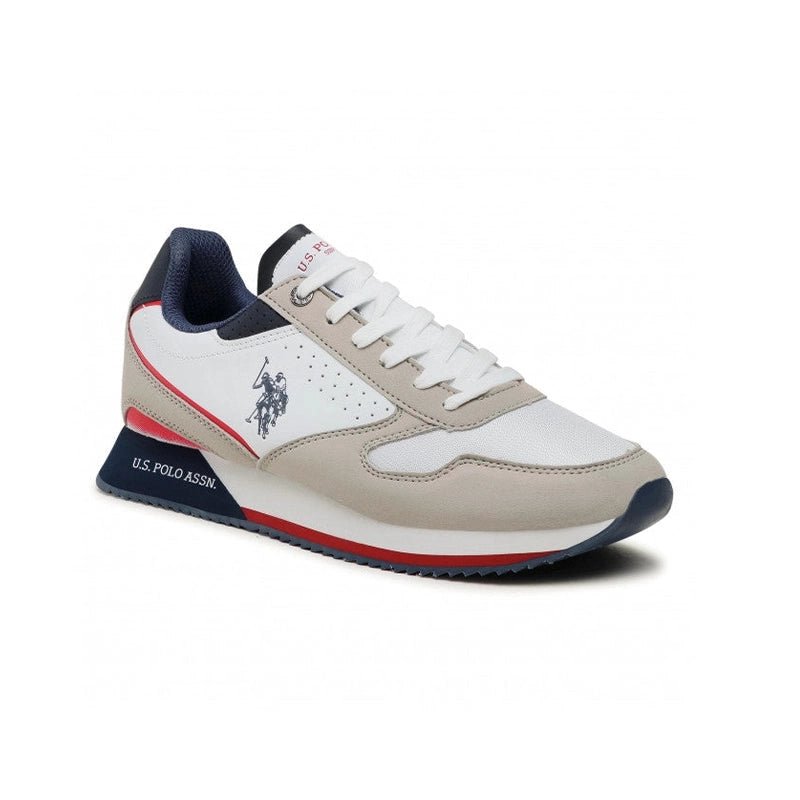 U.S. Polo Assn. NOBIL3 White Grey POM7 - Runner